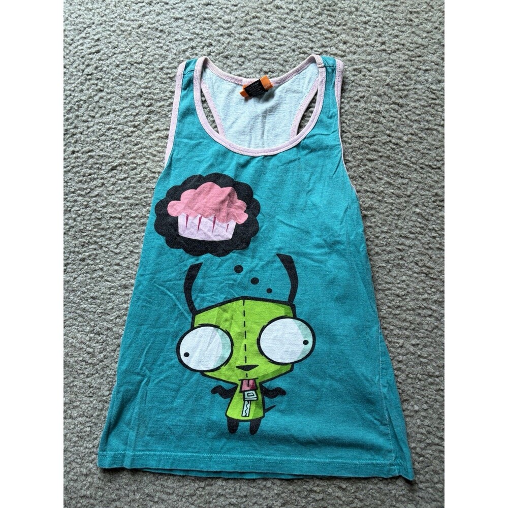 Rare Y2K 2008 Invader Zim Gir Cupcake Nickelodeon Emo Tank Top Size M
